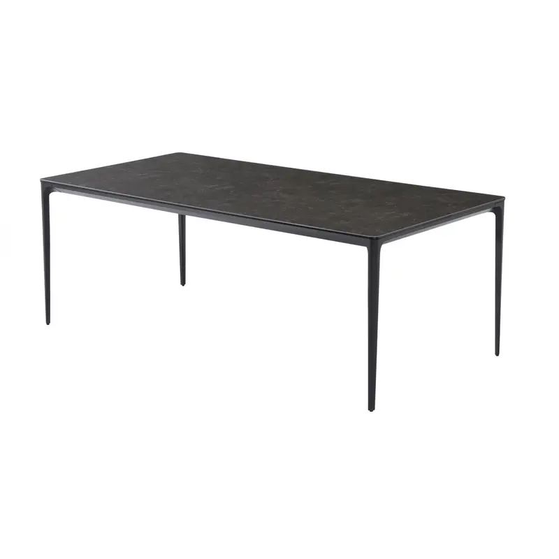 Megan Large Dining Table Grey Stone Ceramic