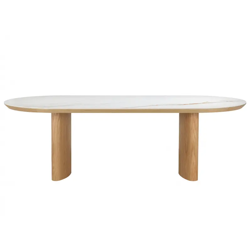 Lucano Large Dining Table Natural With Ceramic