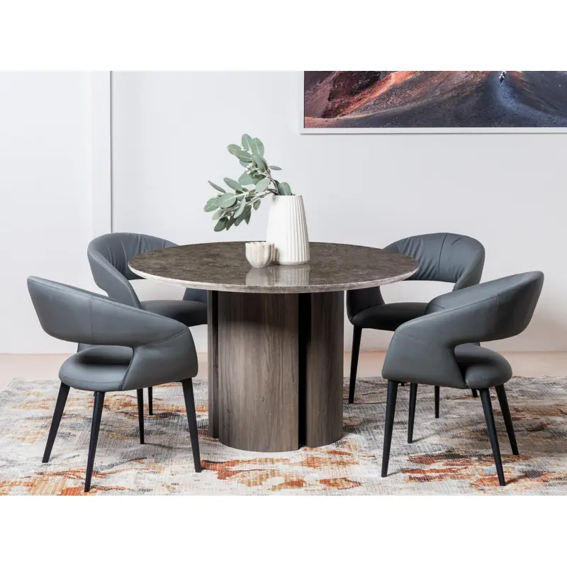 Corvin Dining Table Grey Marble