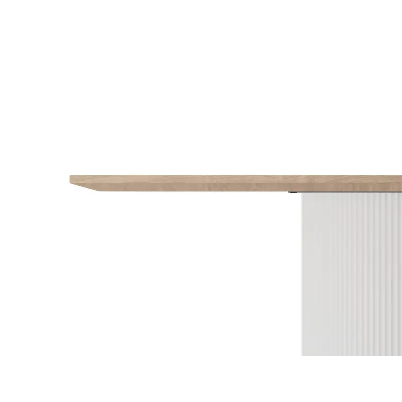 Mimi Dining Table - White - Natural - 120cm