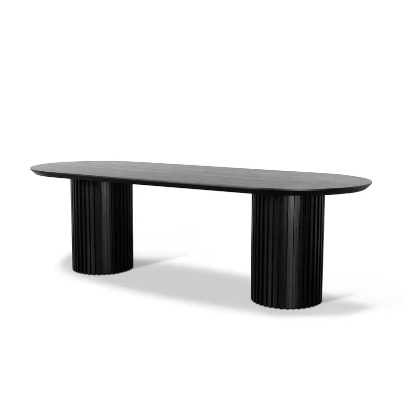 CDT8973-CN 2.5m Wooden Dining Table - Black