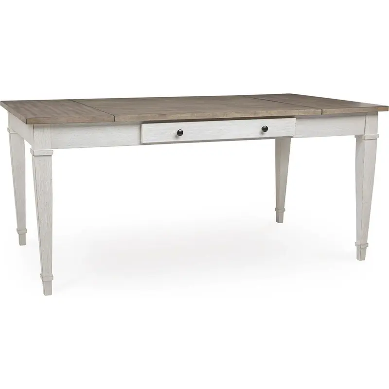 Skempton Dining Table - White/Light Brown - (D394-25)