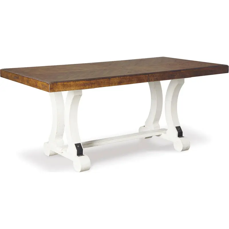 Valebeck Dining Extension Table - White/Brown - (D546-35)