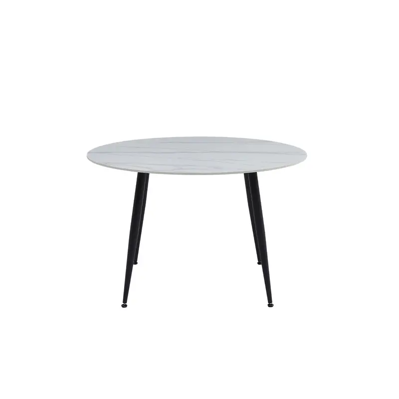 Daniel Dining Table Matte Snow White Ceramic