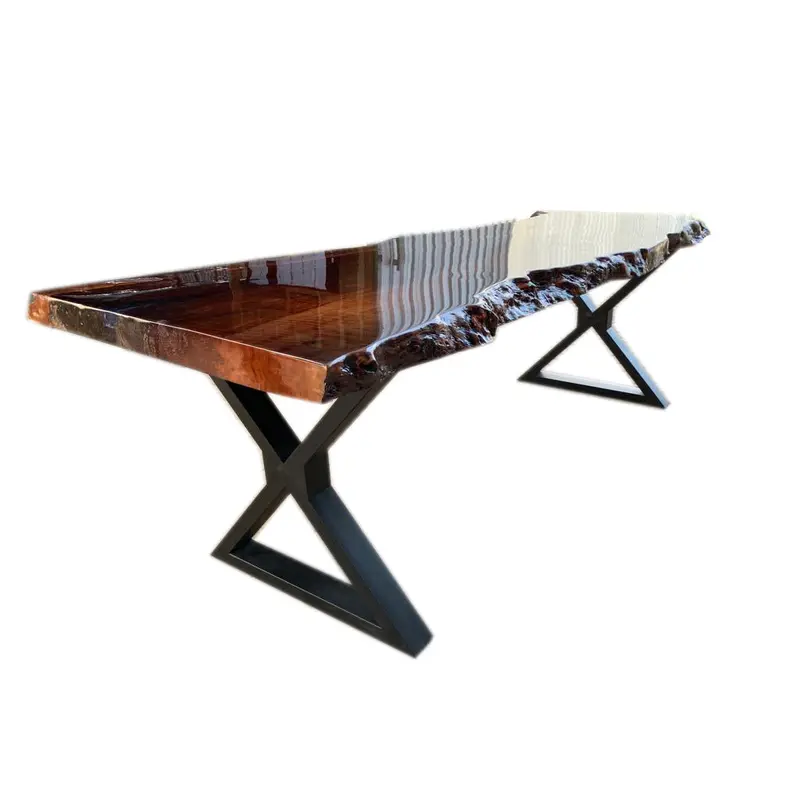 Cupio Tamarind Wood Dining Table With Natural Edge