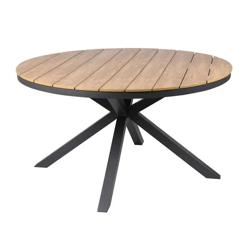 CDT10311-ID 1.4m Round Charcoal Outdoor Dining Table - Natural