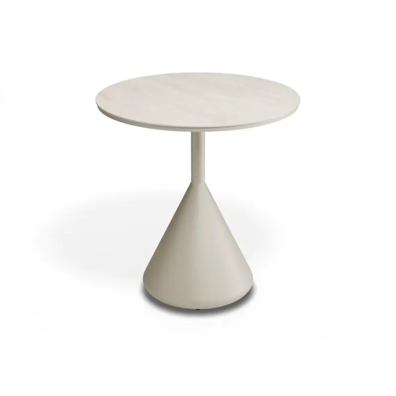 Kora Cafe Table 71cm Dia - Outdoor - Latte - Dune Ceramic Top
