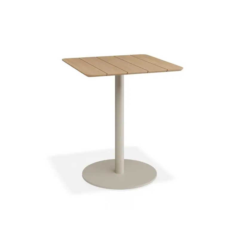 Roku Cafe Teak Table - Outdoor - Latte - 65 x 65cm Table Top