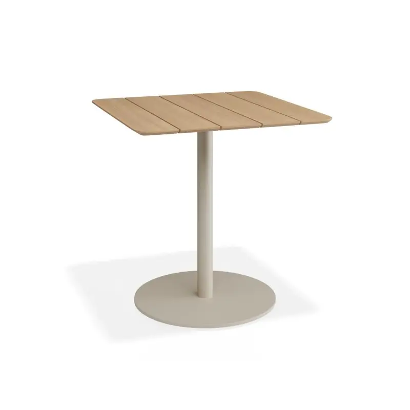 Roku Cafe Teak Table - Outdoor - Latte - 75 x 75cm Table Top