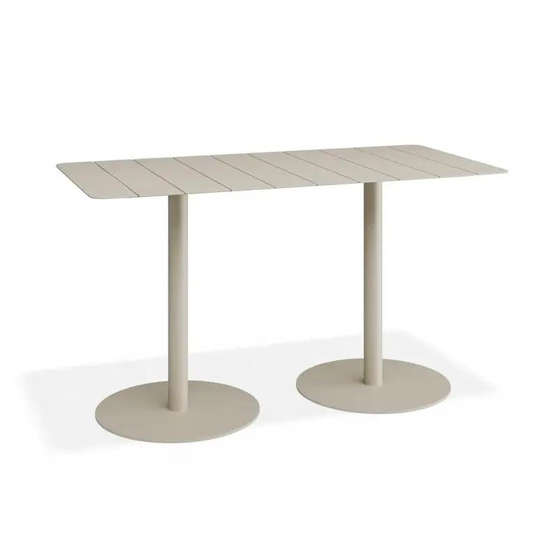 Roku Rectangle Cafe Table - Outdoor - Latte
