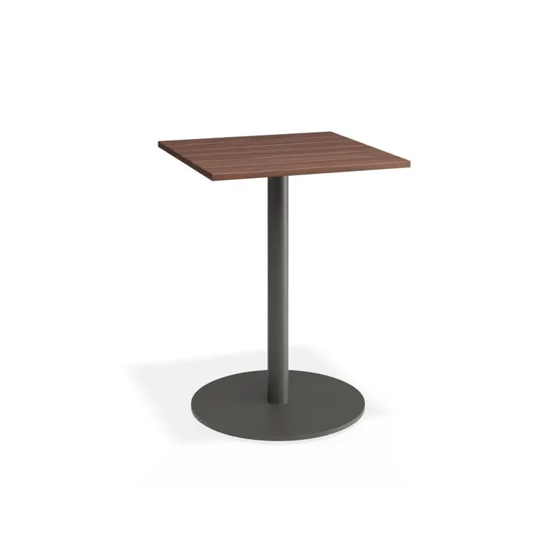 Roku Spotted Gum Cafe Table - Outdoor - Charcoal - 56.5 x 56.5cm Top
