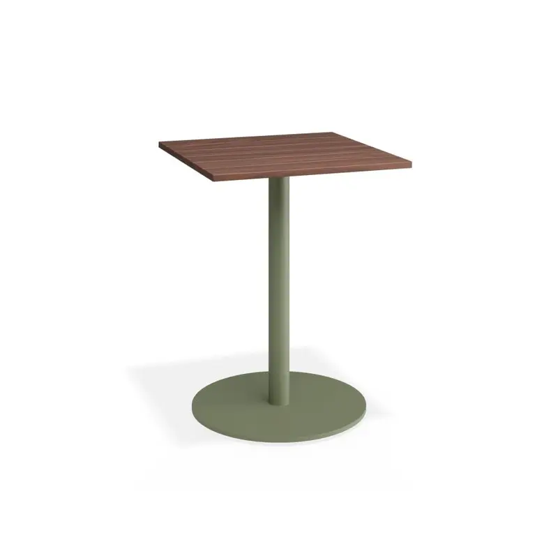 Roku Spotted Gum Cafe Table - Outdoor - Eucalyptus Green - 56.5 x 56.5cm Top