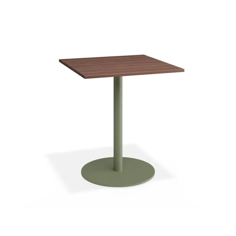 Roku Spotted Gum Cafe Table - Outdoor - Eucalyptus Green - 66 x 66cm Top