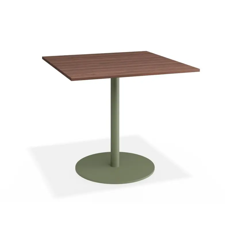Roku Spotted Gum Cafe Table - Outdoor - Eucalyptus Green - 85 x 85cm Top