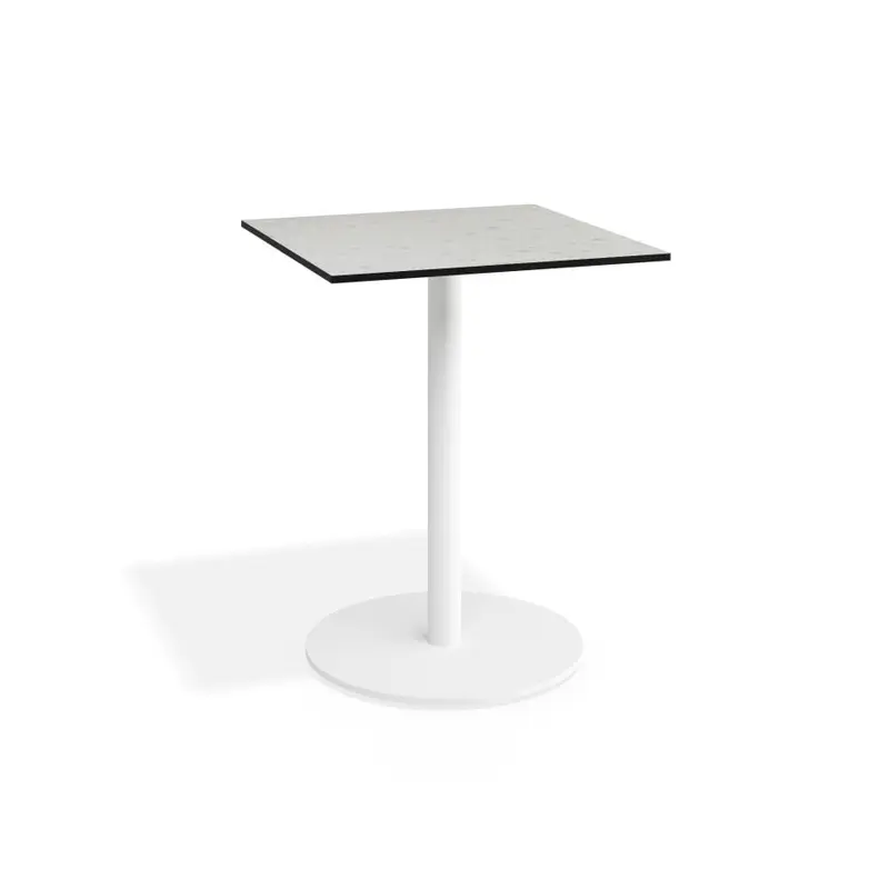Roku Solara Compact Laminate Cafe Table - Outdoor - White - 60x60 Top
