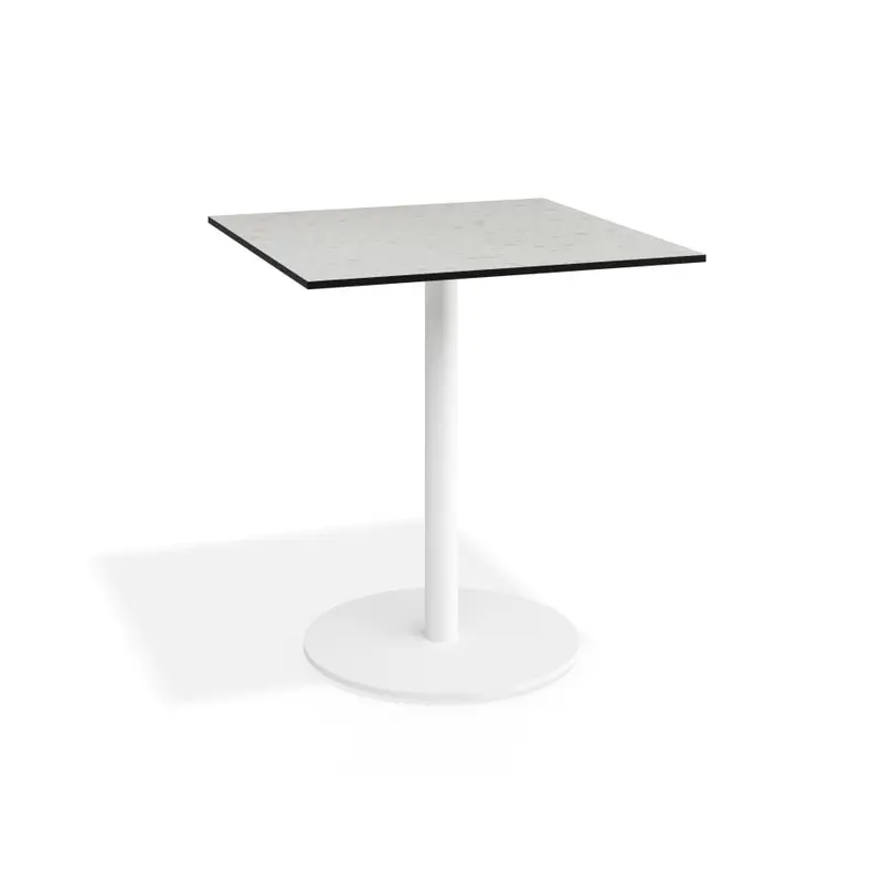 Roku Solara Compact Laminate Cafe Table - Outdoor - White - 70x70 Top