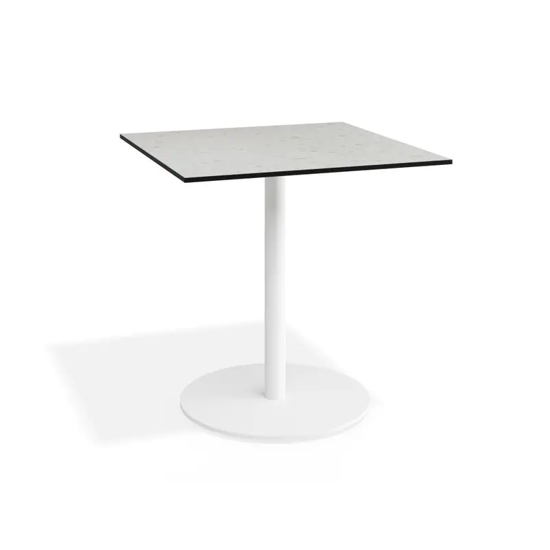Roku Solara Compact Laminate Cafe Table - Outdoor - White - 75x75 Top