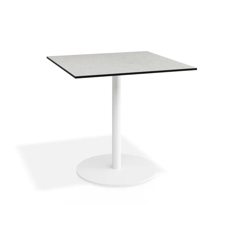 Roku Solara Compact Laminate Cafe Table - Outdoor - White - 80x80 Top