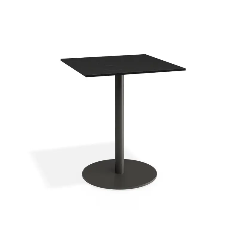 Roku Solara Compact Laminate Cafe Table - Outdoor - Charcoal - 65x65 Top