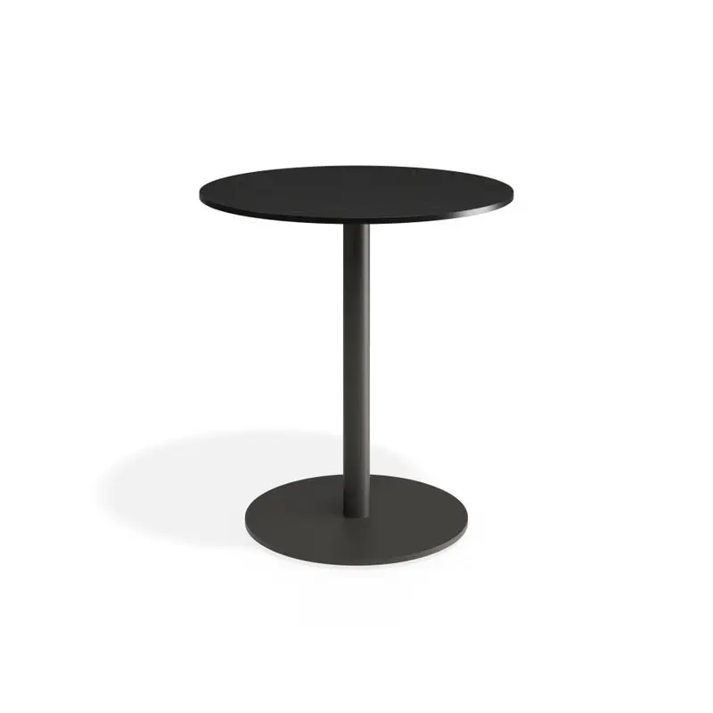 Roku Solara Compact Laminate Cafe Table - Outdoor - Charcoal - 70 Dia Top