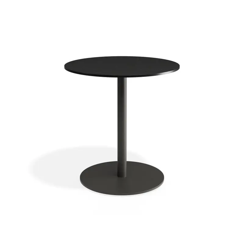 Roku Solara Compact Laminate Cafe Table - Outdoor - Charcoal - 75 Dia Top