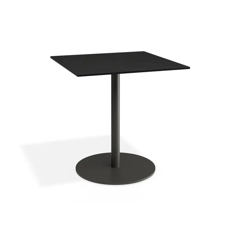 Roku Solara Compact Laminate Cafe Table - Outdoor - Charcoal - 75x75 Top