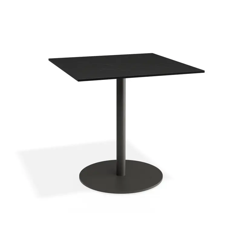 Roku Solara Compact Laminate Cafe Table - Outdoor - Charcoal - 80x80 Top