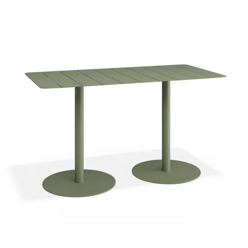 Roku Rectangle Cafe Table - Outdoor - Eucalyptus Green