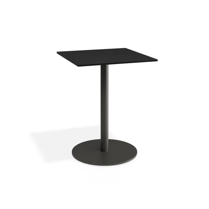 Roku Solara Compact Laminate Cafe Table - Outdoor - Charcoal - 60x60 Top